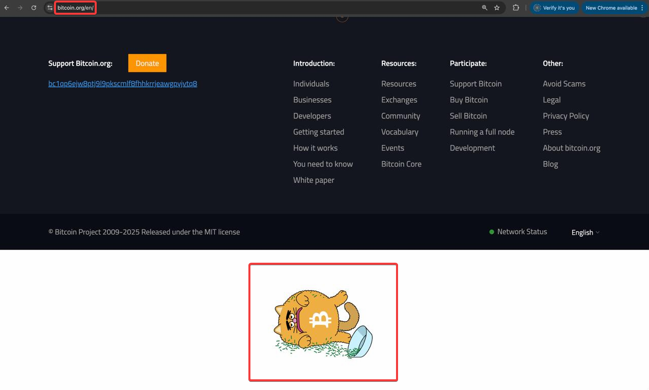 Proof from bitcoin.org